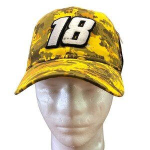 NWT Nascar Baseball Cap Hat Joe Gibbs Racing #18 M&M Adjustable Kyle Busch New